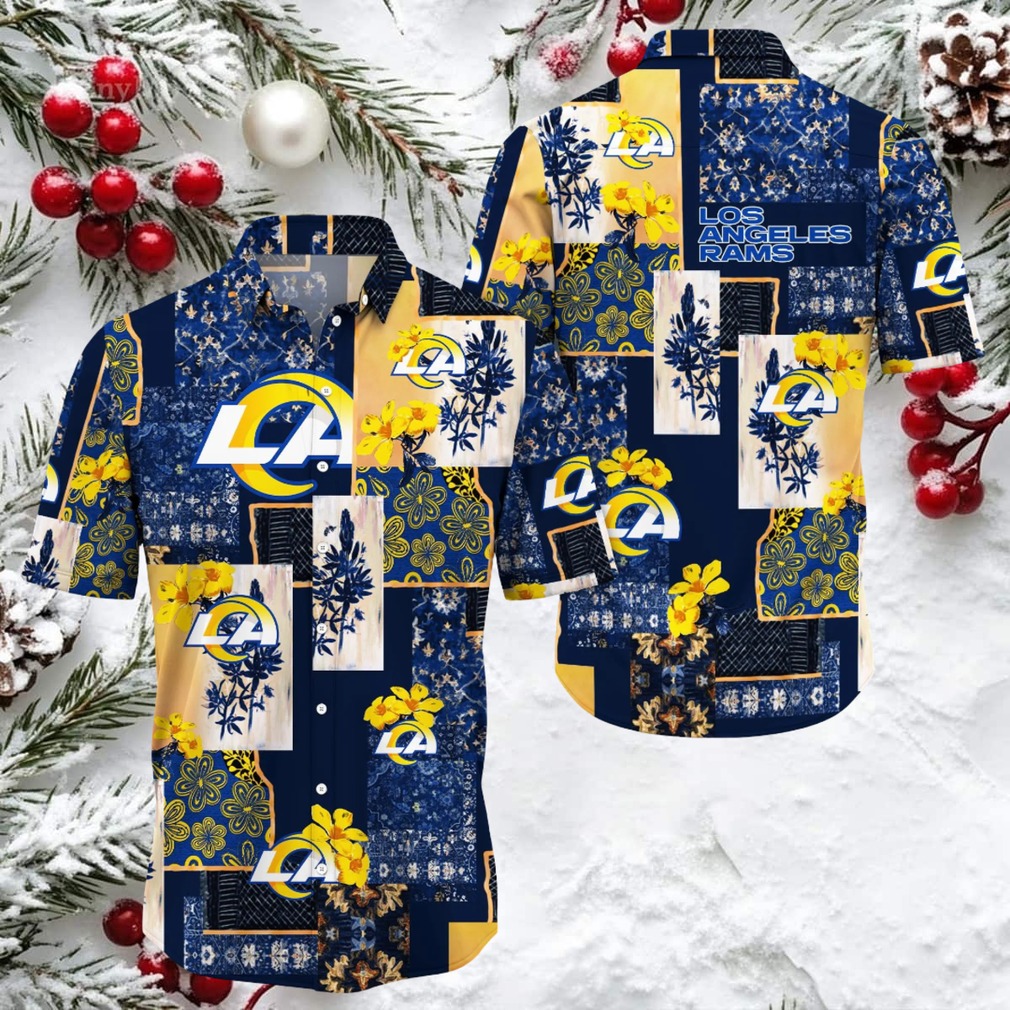 Los Angeles Rams NFL Flower Floral Pattern Hawaiian Shirt Los Angeles Rams NFL Flower Floral Pattern Hawaiian Shirt
