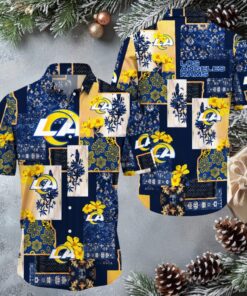 Los Angeles Rams NFL Flower Floral Pattern Hawaiian Shirt