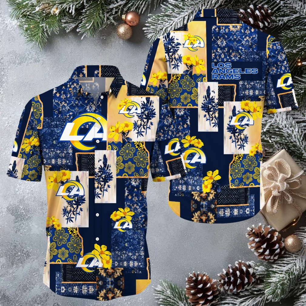 Los Angeles Rams NFL Flower Floral Pattern Hawaiian Shirt Los Angeles Rams NFL Flower Floral Pattern Hawaiian Shirt
