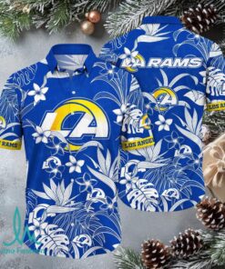 Los Angeles Rams NFL Hawaiian Shirt, Blue Floral Pattern