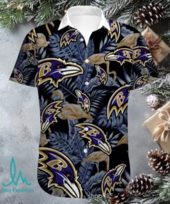 Men’s Baltimore Ravens NFL Tropical Palm Tree Hawaiian Shirt