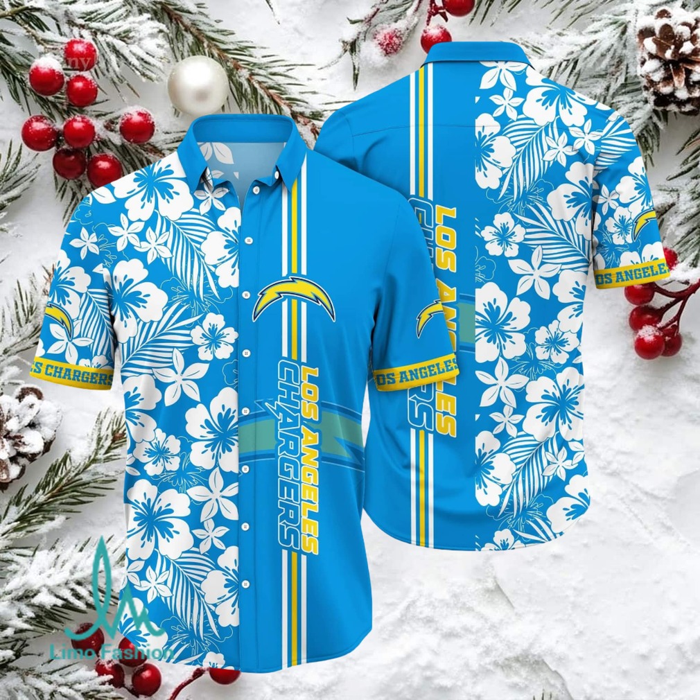 Men’s Los Angeles Chargers Floral Button Up Shirt Men’s Los Angeles Chargers Floral Button Up Shirt