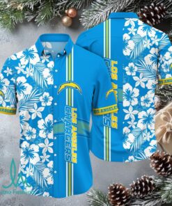 Men’s Los Angeles Chargers Floral Button Up Shirt