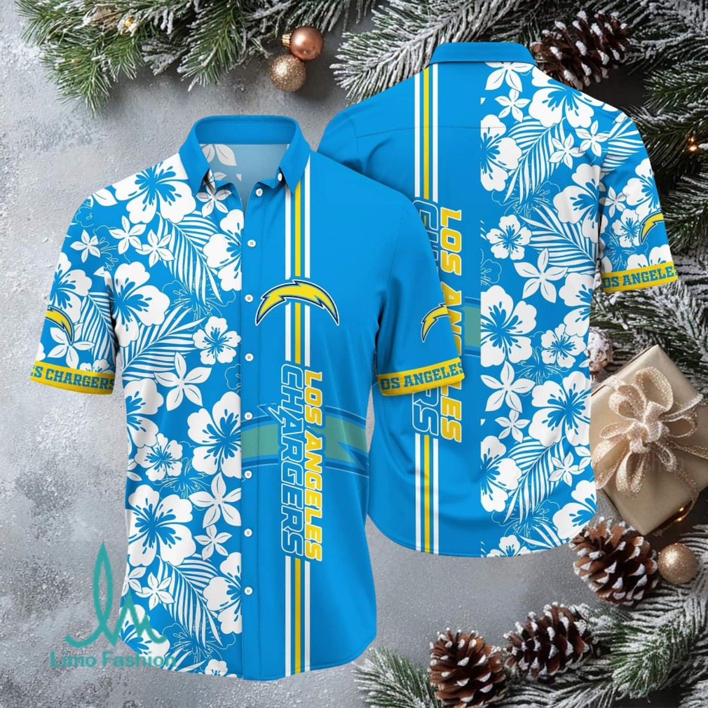 Men’s Los Angeles Chargers Floral Button Up Shirt Men’s Los Angeles Chargers Floral Button Up Shirt