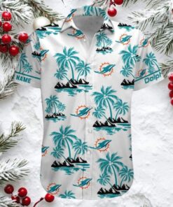 Miami Dolphins Hawaiian Button Up Shirt