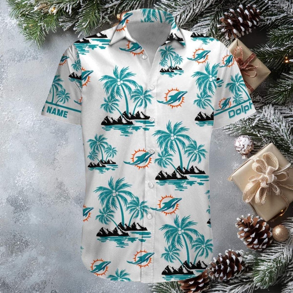 Miami Dolphins Hawaiian Button Up Shirt Miami Dolphins Hawaiian Button Up Shirt