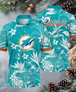 Miami Dolphins NFL Hawaiian Shirt  Tropical Aloha Button Down