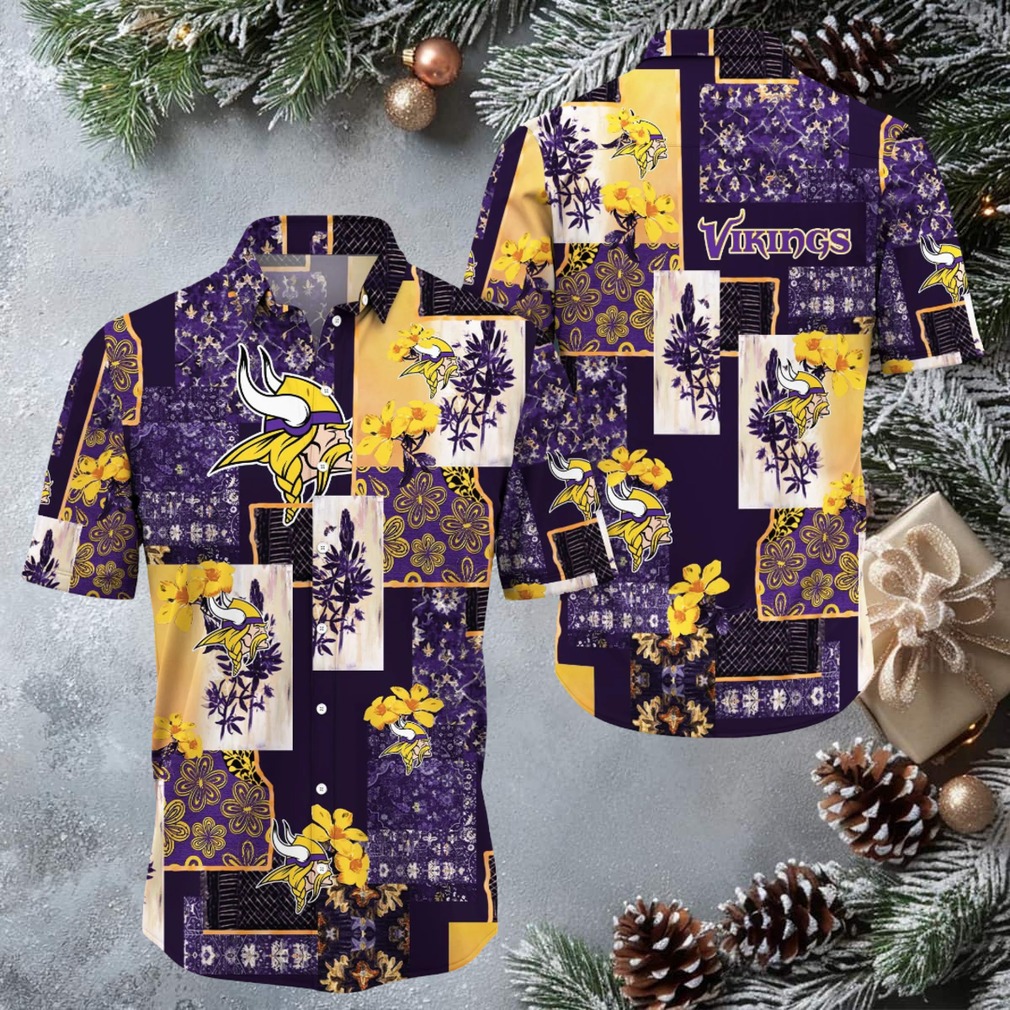 Minnesota Vikings Hawaiian Button Up Shirt Minnesota Vikings Hawaiian Button Up Shirt