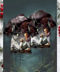 Monster Mash Arm Wrestle Hawaiian Shirt