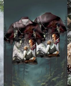 Monster Mash Arm Wrestle Hawaiian Shirt