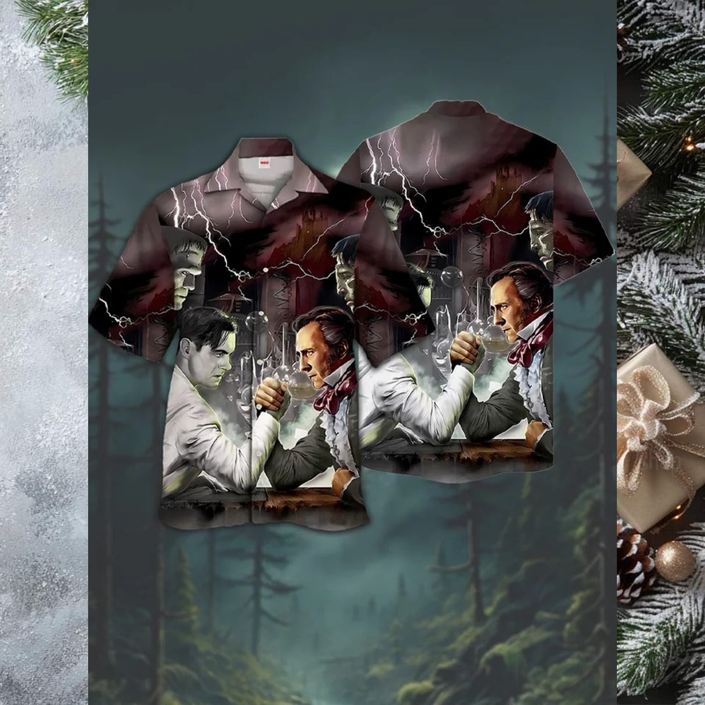 Monster Mash Arm Wrestle Hawaiian Shirt Monster Mash Arm Wrestle Hawaiian Shirt