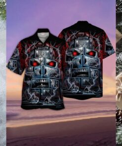 Monster TV Graphic Hawaiian Shirt