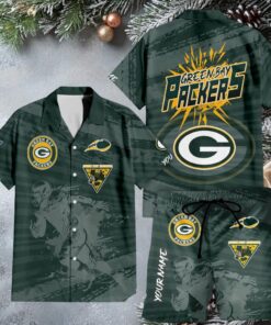 NFL Green Bay Packers Combo Hawaiian Shirt, Football Summer Beach Hawaiian
