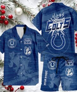 NFL Indianapolis Colts Football Mascot Summer Hawaiian Shirt NFL Indianapolis Colts Football Mascot Summer Hawaiian Shirt