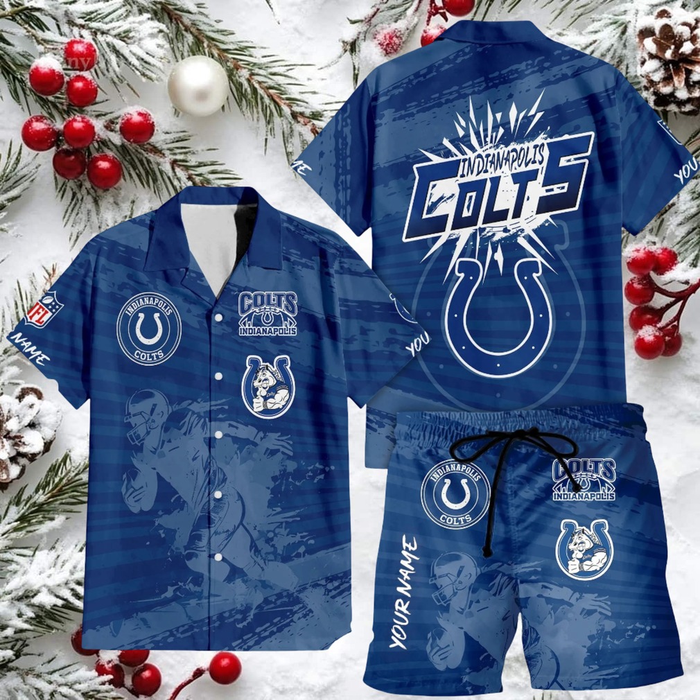 NFL Indianapolis Colts Football Mascot Summer Hawaiian Shirt NFL Indianapolis Colts Football Mascot Summer Hawaiian Shirt