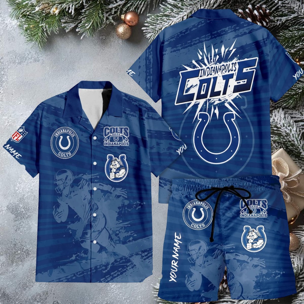 NFL Indianapolis Colts Football Mascot Summer Hawaiian Shirt NFL Indianapolis Colts Football Mascot Summer Hawaiian Shirt