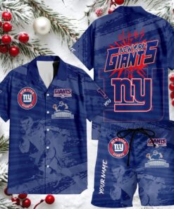 NFL New York Giants Combo Hawaiian Shirt , Football Summer Beach Hawaiian