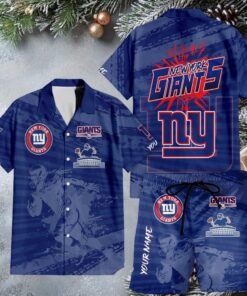 NFL New York Giants Combo Hawaiian Shirt , Football Summer Beach Hawaiian