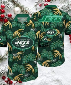 NFL New York Jets Green Tropical Hawaiian Shirt