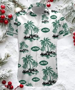 NFL New York Jets Palm Tree Hawaiian Shirt