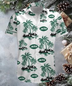 NFL New York Jets Palm Tree Hawaiian Shirt