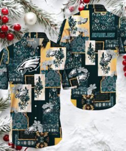 NFL Philadelphia Eagles Hawaiian Shirt, Men’s Short Sleeve Aloha Shirt