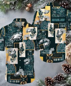 NFL Philadelphia Eagles Hawaiian Shirt, Men’s Short Sleeve Aloha Shirt