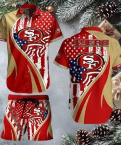 NFL San Francisco 49ers Classic Hawaiian Shirt and Beach Shorts