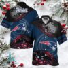 New England Patriots Hibiscus Summer Flower Hawaiian Shirt New England Patriots Hibiscus Summer Flower Hawaiian Shirt