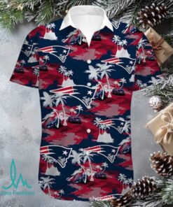 New England Patriots Palm Tree Hawaiian Shirt for Men