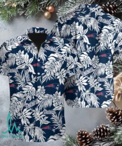 New England Patriots Tropical Leaf Hawaiian Shirt