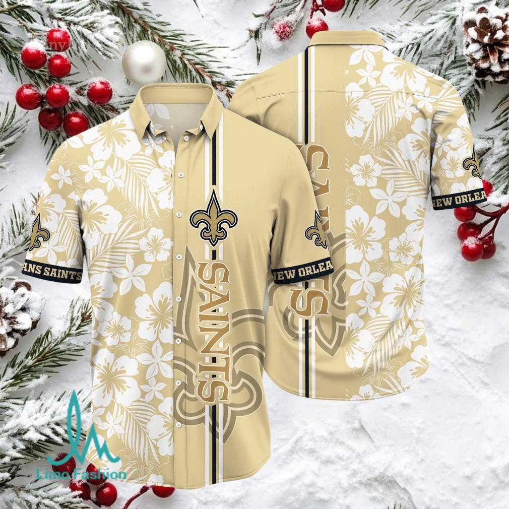 New Orleans Saints Hawaiian Button Up Shirt New Orleans Saints Hawaiian Button Up Shirt