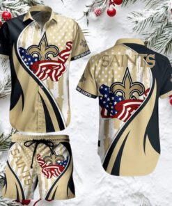 New Orleans Saints NFL Hawaiian Shirt and Shorts Set