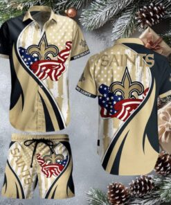New Orleans Saints NFL Hawaiian Shirt and Shorts Set