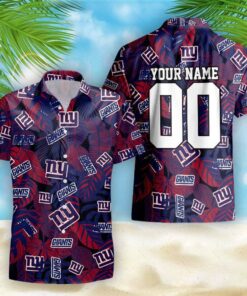 New York Giants NFL Hawaiian Shirt, Custom Name & Number