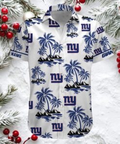 New York Giants NFL Mens Black Floral Button Up Hawaiian Shirt New York Giants NFL Mens Black Floral Button Up Hawaiian Shirt