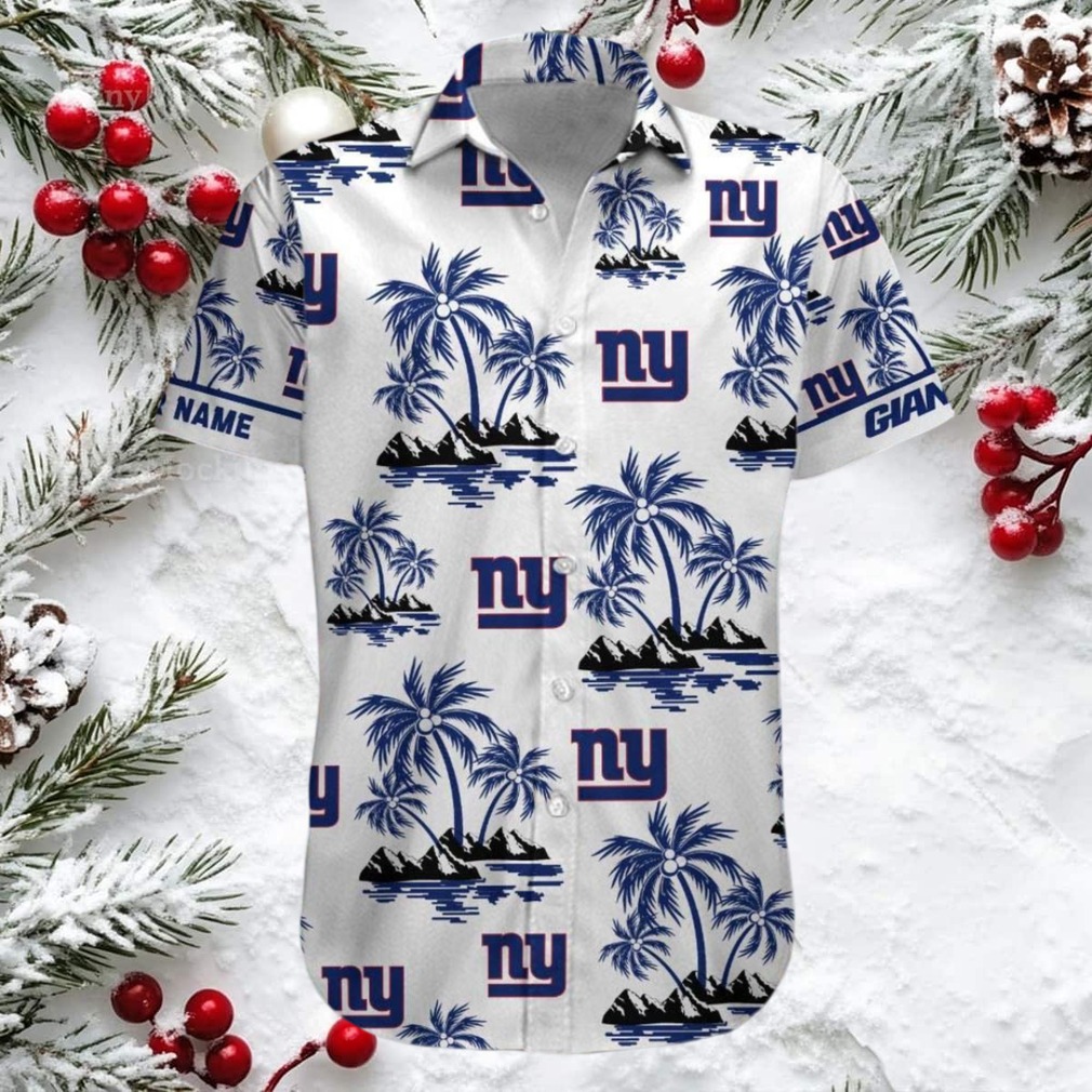 New York Giants NFL Mens Black Floral Button Up Hawaiian Shirt New York Giants NFL Mens Black Floral Button Up Hawaiian Shirt