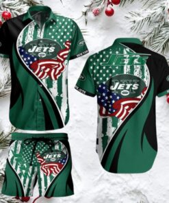New York Jets NFL Custom Hawaiian Shirt & Shorts Set
