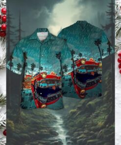 Rainy Retro Ride Hawaiian Shirt