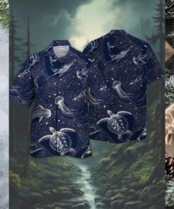 Rip the Tides Starry Sea Life Hawaiian Shirt