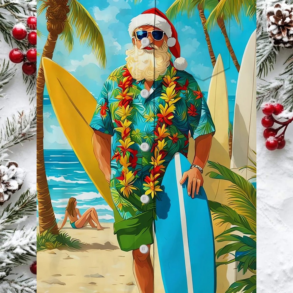 Santa’s Tropical Getaway Hawaiian Shirt Santa’s Tropical Getaway Hawaiian Shirt