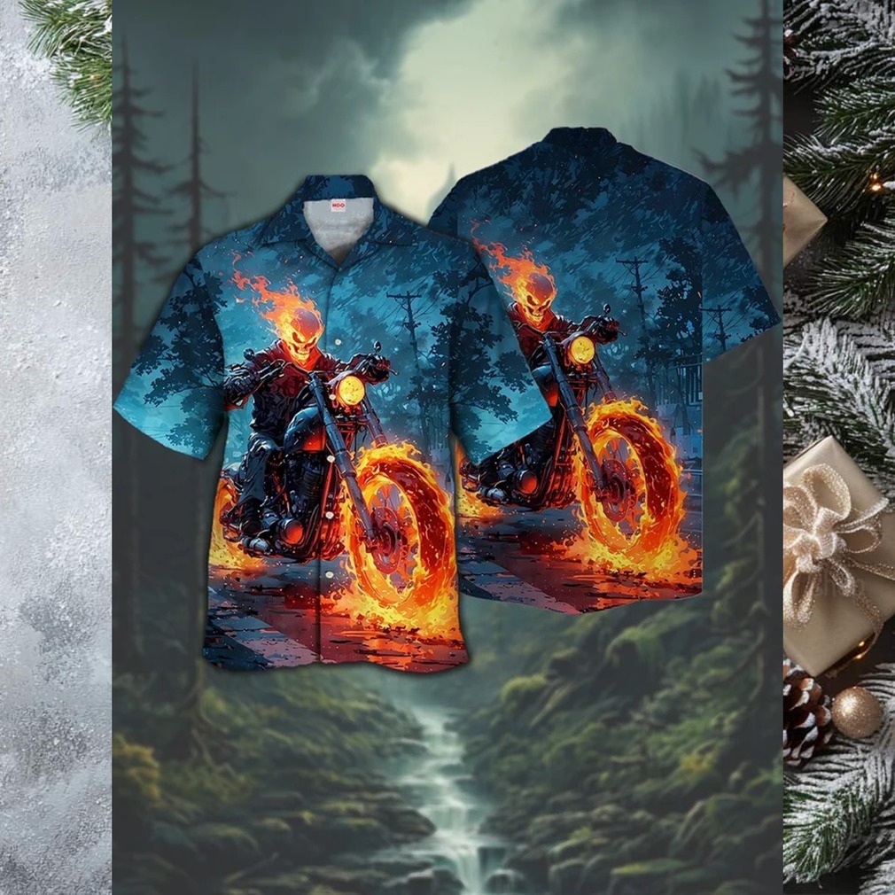 Skull Fire Burning Forever Hawaiian Shirt Skull Fire Burning Forever Hawaiian Shirt