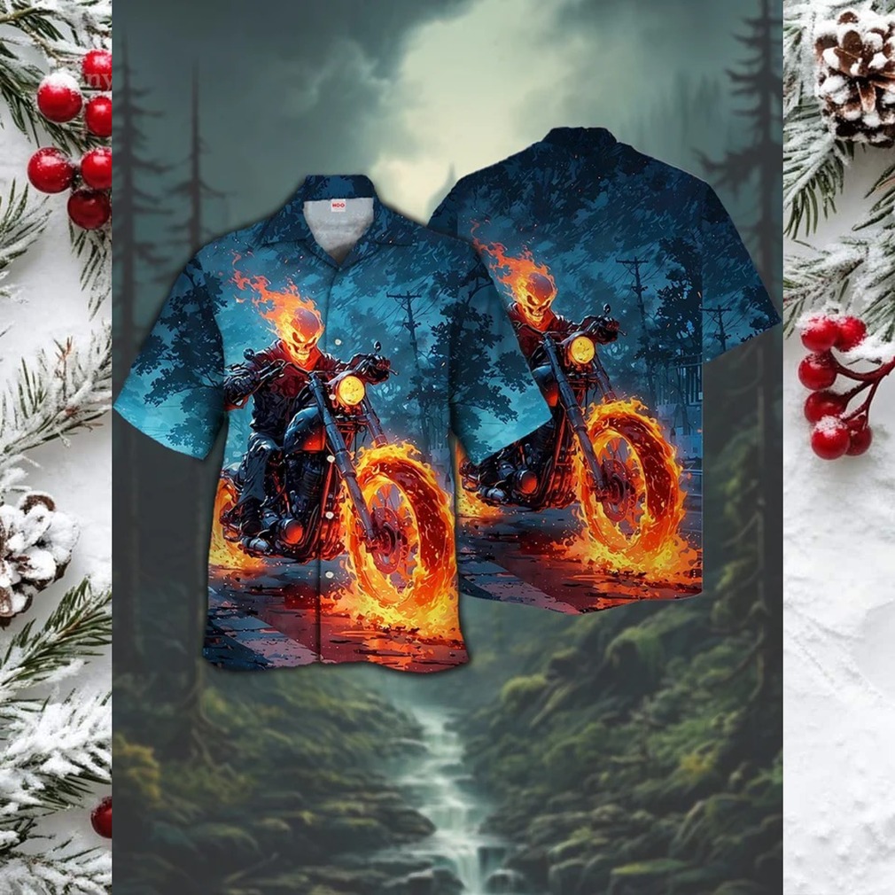 Skull Fire Burning Forever Hawaiian Shirt Skull Fire Burning Forever Hawaiian Shirt