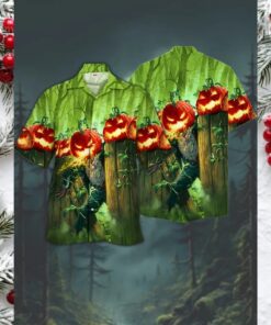 Spooky Luau Jack o’ Lantern Forest Hawaiian Shirt