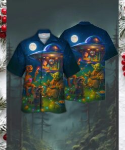 Vibrant Hibiscus & Palm Tree Hawaiian Shirt