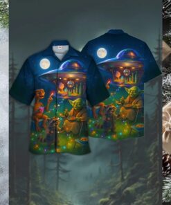 Vibrant Hibiscus & Palm Tree Hawaiian Shirt