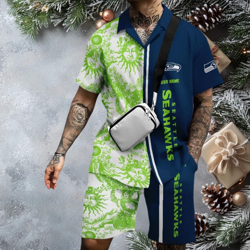 eattle Seahawks NFL Green White Pattern Hawaiian Shirt eattle Seahawks NFL Green White Pattern Hawaiian Shirt