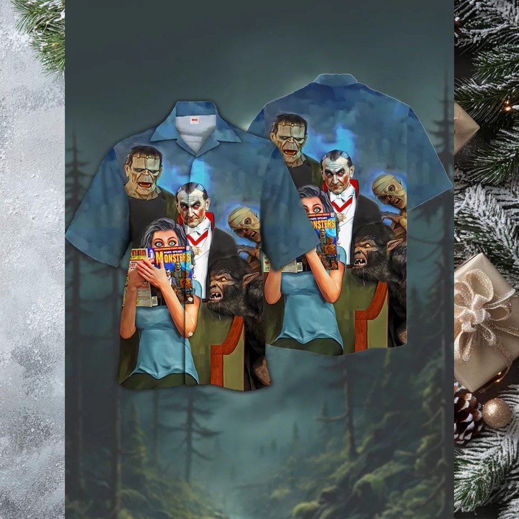 lassic Movie Monsters Hawaiian Shirt lassic Movie Monsters Hawaiian Shirt