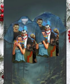 lassic Movie Monsters Hawaiian Shirt