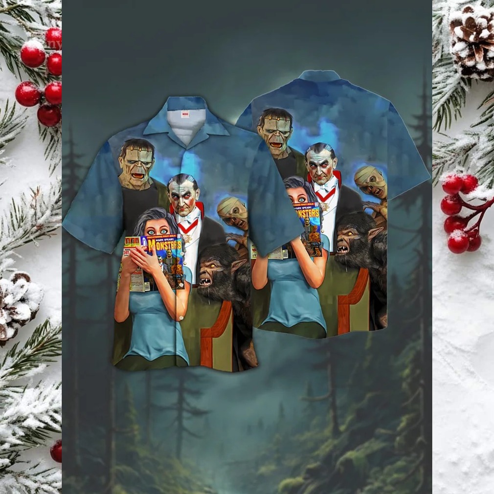 lassic Movie Monsters Hawaiian Shirt lassic Movie Monsters Hawaiian Shirt